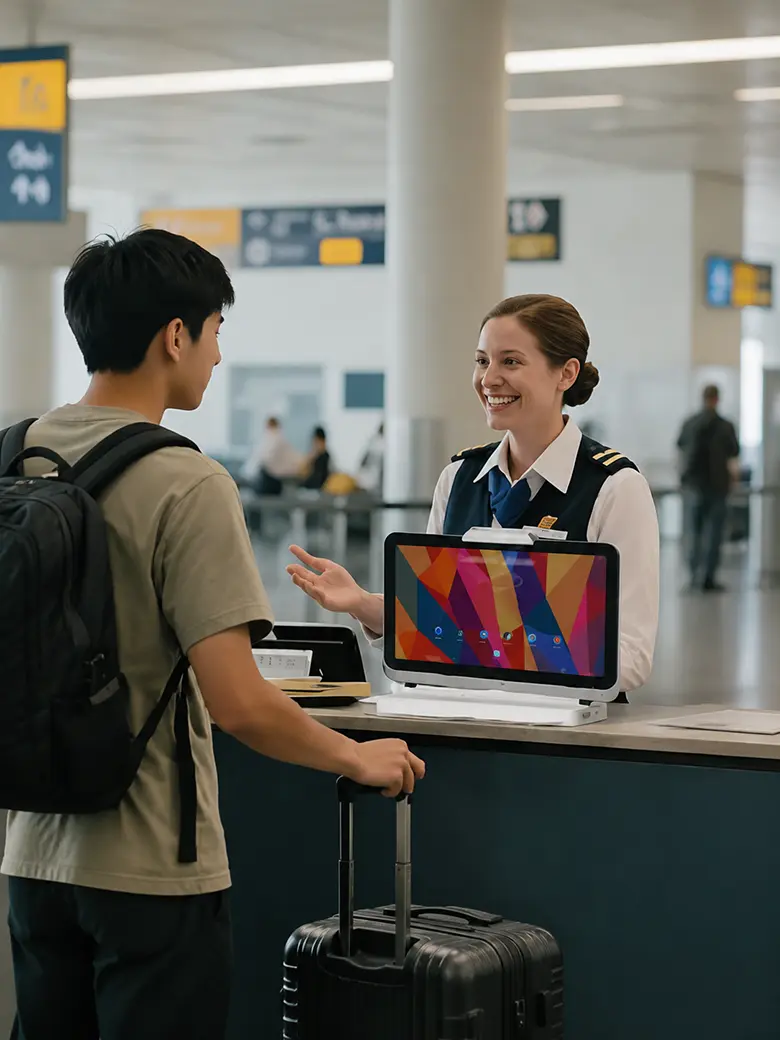 Smart terminal counter service voice pickup
