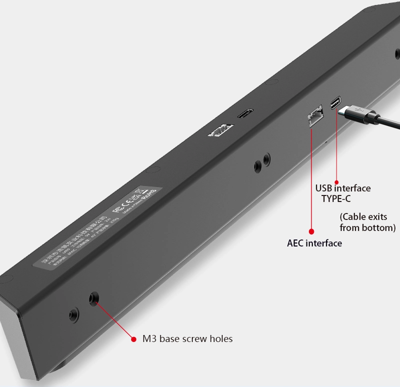 HK-M80DC rear and bottom cable return interface diagram side view