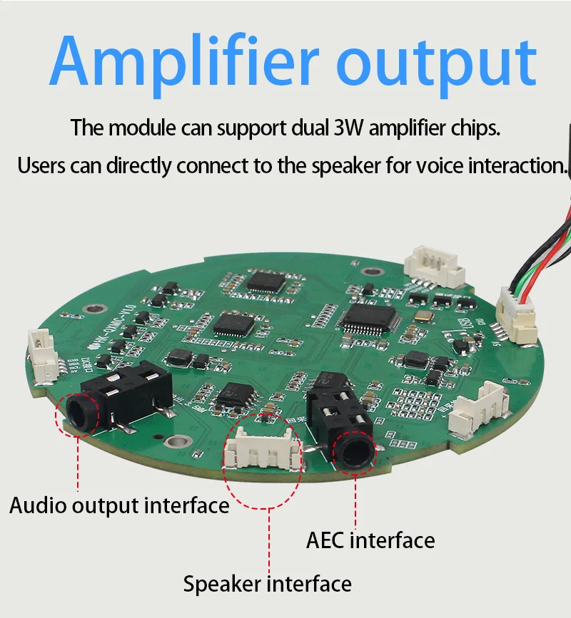 HK-QXMIC-V3.0 amplifier output and interface diagram