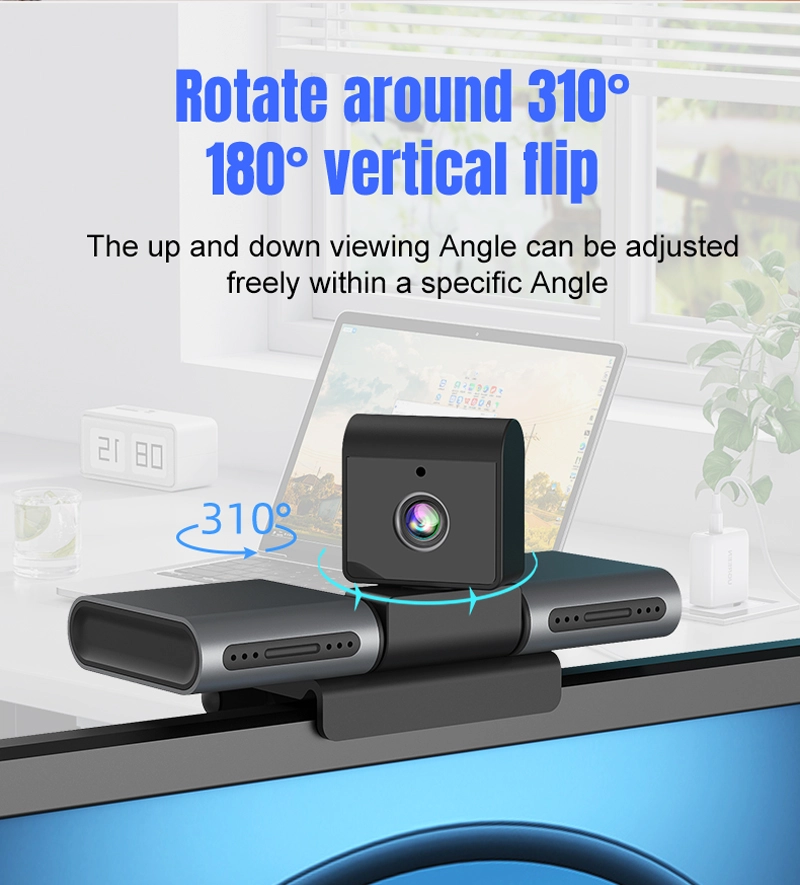 K100 adjustable mounting base supporting 310-degree horizontal rotation and 180-degree vertical flip