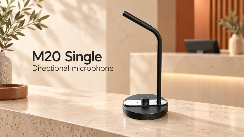 M20 Single directional microphone on a service counter